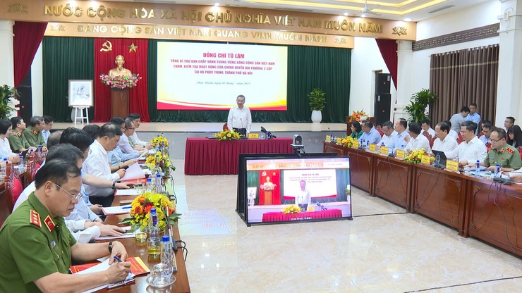 Tổng Bí thư Tô Lâm thăm, kiểm tra hoạt động chính quyền địa phương hai cấp tại xã Phúc Thịnh, thành phố Hà Nội- Ảnh 5.