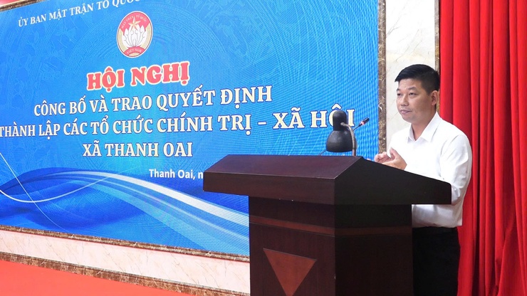 UBMTTQ Việt Nam xã Thanh Oai: Công bố và trao Quyết định thành lập các tổ chức chính trị - xã hội- Ảnh 7.