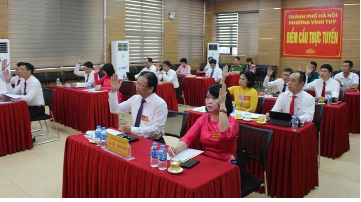 HĐND phường Vĩnh Tuy tổ chức kỳ họp thứ nhất, nhiệm kỳ 2021-2026- Ảnh 3.