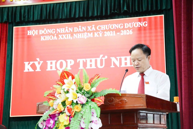 HĐND xã Chương Dương tổ chức kỳ họp thứ nhất khóa XXII, nhiệm kỳ 2021 - 2026- Ảnh 2.