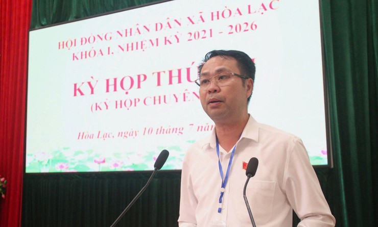 HĐND xã Hòa Lạc tổ chức kỳ họp thứ Hai (kỳ họp chuyên đề): Quyết nghị các nội dung quan trọng phát triển kinh tế - xã hội- Ảnh 3.