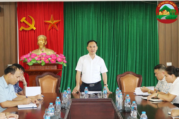 Đồng chí Hoàng Nguyên Ưng – Phó Bí thư Đảng ủy, Chủ tịch UBND xã Phú Cát làm việc với Phòng Kinh tế xã- Ảnh 4.