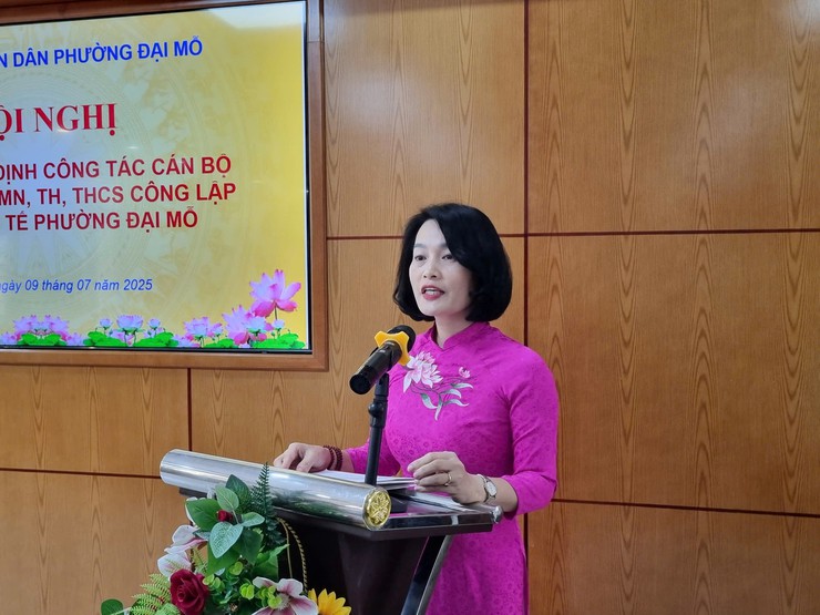 UBND phường Đại Mỗ trao Quyết định về công tác cán bộ lĩnh vực Y tế và Giáo dục- Ảnh 7.