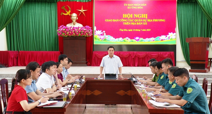 UBND XÃ ỨNG HOÀ GIAO BAN CÔNG QUỐC PHÒNG – QUÂN SỰ.- Ảnh 1.