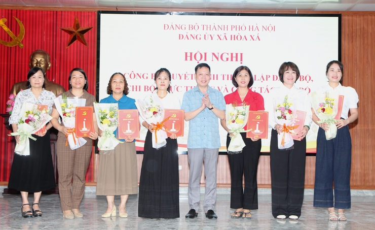 Hòa Xá: công bố quyết định thành lập tổ chức cơ sở Đảng trực thuộc và công tác cán bộ- Ảnh 3.
