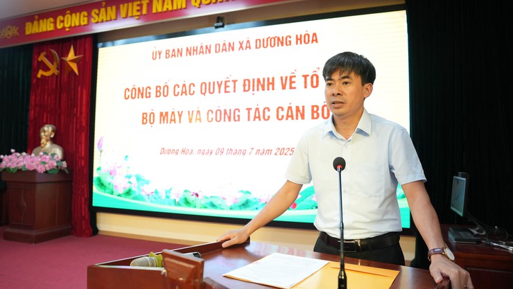 UBND xã tổ chức công bố Quyết định thành lập Trạm Y tế xã Dương Hoà và các chức danh lãnh đạo Trạm- Ảnh 5.