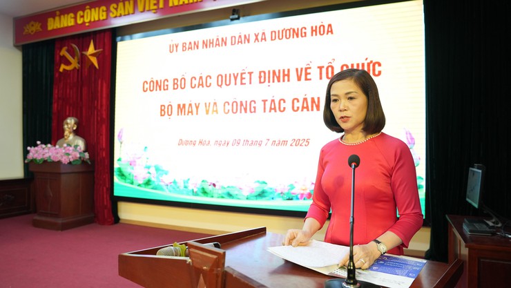 UBND xã tổ chức công bố Quyết định thành lập Trạm Y tế xã Dương Hoà và các chức danh lãnh đạo Trạm- Ảnh 6.
