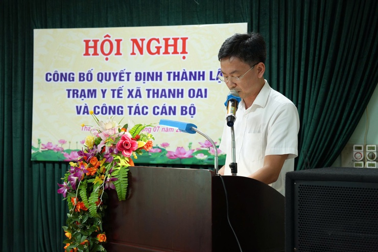 Xã Thanh Oai: Công bố Quyết định thành lập Trạm y tế xã và công tác cán bộ- Ảnh 4.