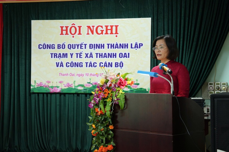 Xã Thanh Oai: Công bố Quyết định thành lập Trạm y tế xã và công tác cán bộ- Ảnh 7.