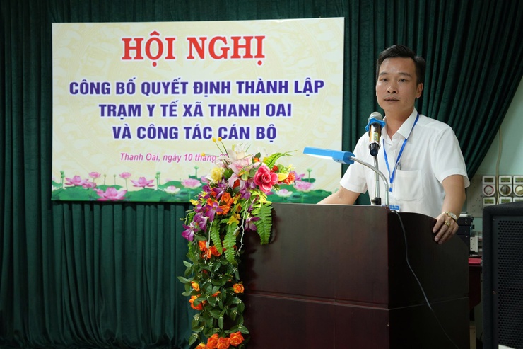 Xã Thanh Oai: Công bố Quyết định thành lập Trạm y tế xã và công tác cán bộ- Ảnh 6.
