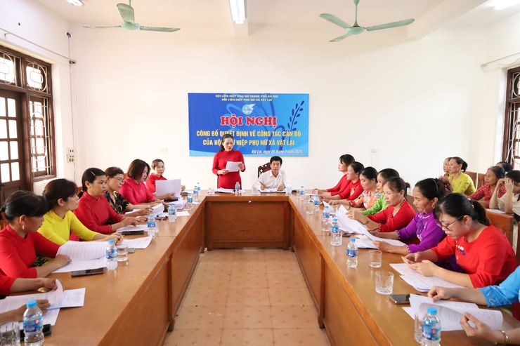 Hội LHPN xã Vật Lại công bố Quyết định về công tác cán bộ- Ảnh 1.
