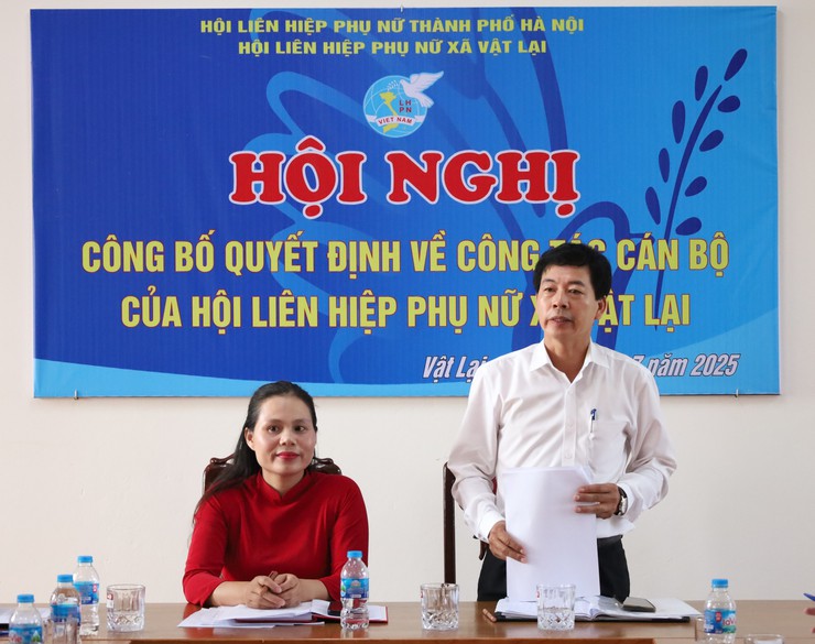 Hội LHPN xã Vật Lại công bố Quyết định về công tác cán bộ- Ảnh 6.