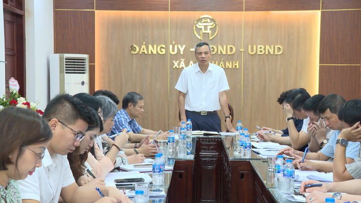 Ban chấp hành Đảng bộ xã An Khánh nghe dự thảo Báo cáo chính trị trình Đại hội Đảng bộ xã- Ảnh 1.