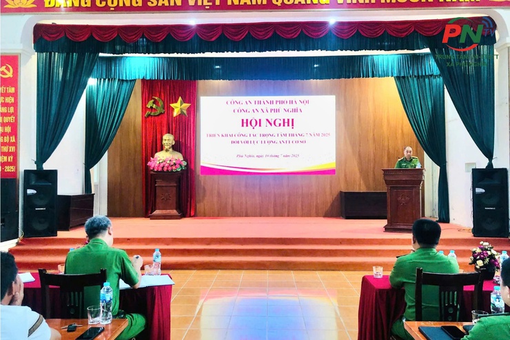 Công an xã Phú Nghĩa giao ban với lực lượng an ninh cơ sở- Ảnh 1.