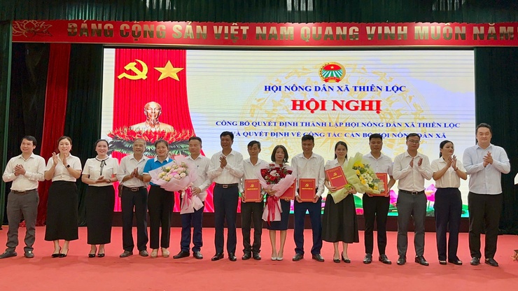 Hội nghị công bố Quyết định thành lập Hội Nông dân xã Thiên Lộc và Quyết định về công tác cán bộ Hội Nông dân xã- Ảnh 2.
