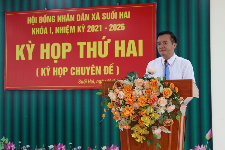 HĐND xã Suối Hai tổ chức kỳ họp chuyên đề, quyết nghị nhiều nội dung quan trọng.- Ảnh 1.