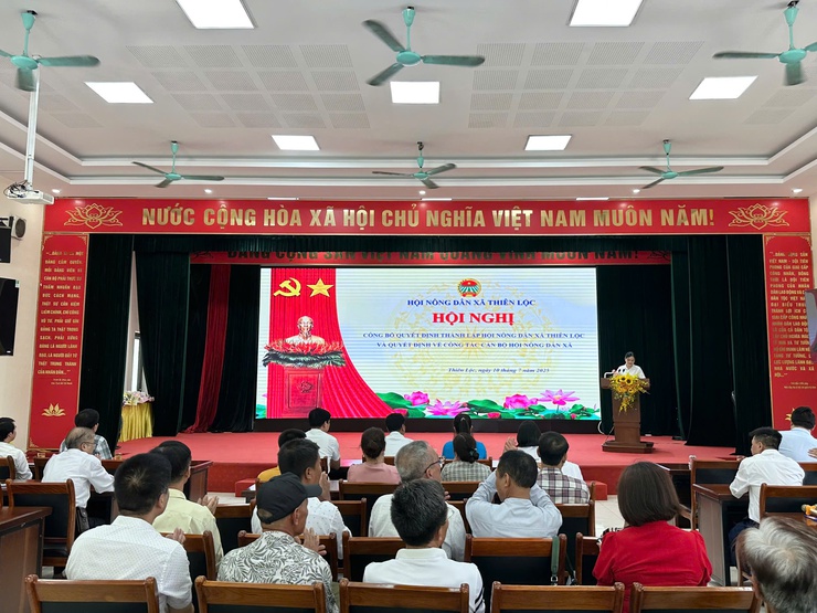 Hội nghị công bố Quyết định thành lập Hội Nông dân xã Thiên Lộc và Quyết định về công tác cán bộ Hội Nông dân xã- Ảnh 4.