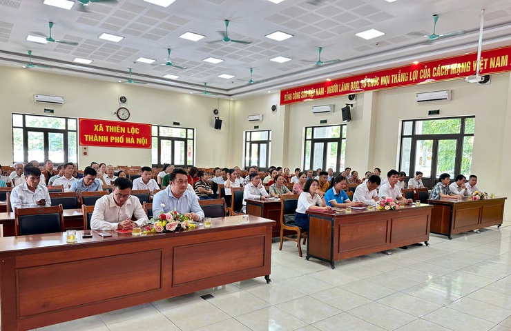 Hội nghị công bố Quyết định thành lập Hội Nông dân xã Thiên Lộc và Quyết định về công tác cán bộ Hội Nông dân xã- Ảnh 3.