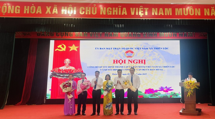 Ủy ban MTTQ Việt Nam xã Thiên Lộc tổ chức hội nghị lần thứ Nhất.- Ảnh 1.