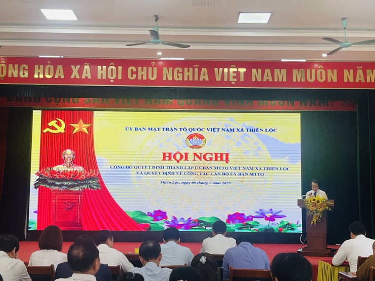 Ủy ban MTTQ Việt Nam xã Thiên Lộc tổ chức hội nghị lần thứ Nhất.- Ảnh 2.