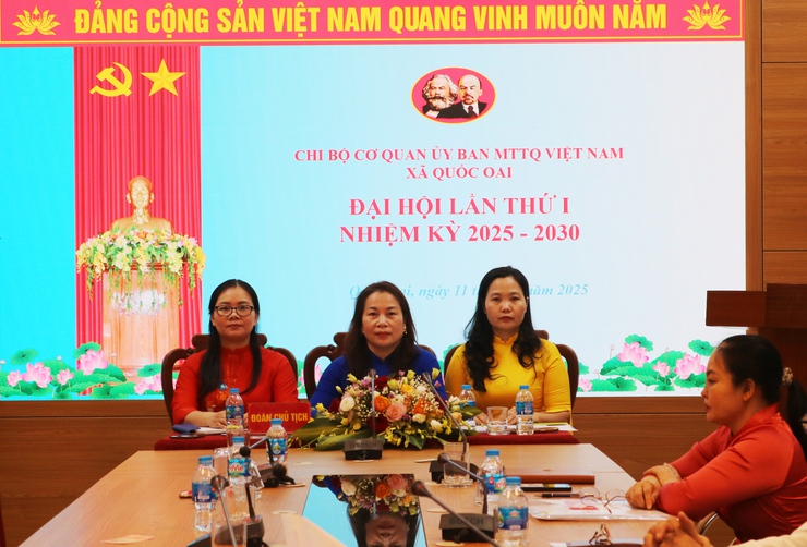 Đại hội Chi bộ Cơ quan Mặt trận Tổ quốc Việt Nam xã Quốc Oai lần thứ nhất, nhiệm kỳ 2025-2030- Ảnh 3.