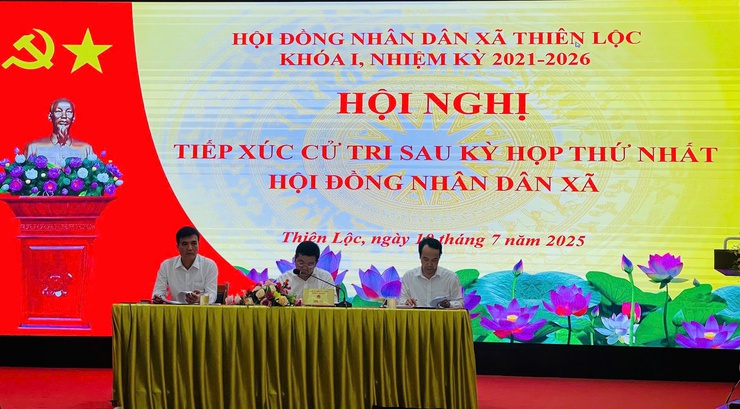 Hội nghị tiếp xúc cử tri sau kỳ họp thứ Nhất HĐND xã Thiên Lộc khoá I, nhiệm kỳ 2021 - 2026- Ảnh 3.