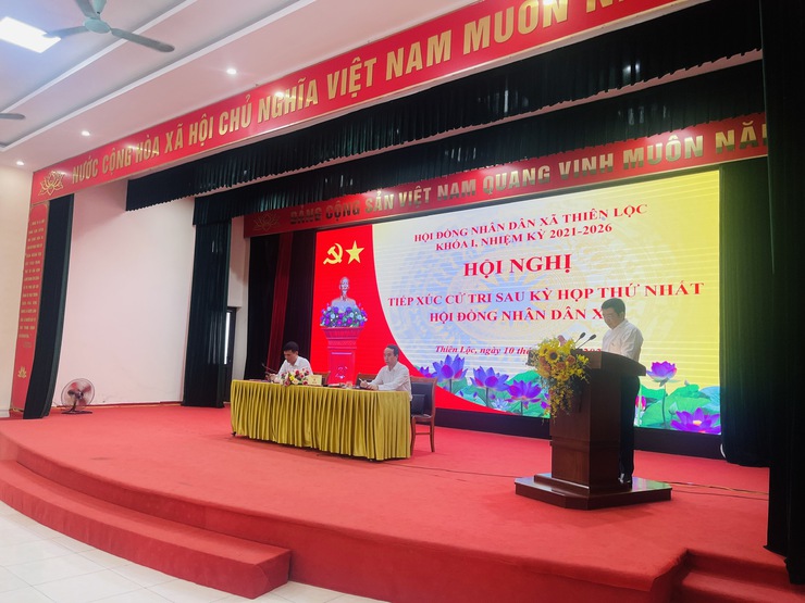 Hội nghị tiếp xúc cử tri sau kỳ họp thứ Nhất HĐND xã Thiên Lộc khoá I, nhiệm kỳ 2021 - 2026- Ảnh 8. Hội nghị tiếp xúc cử tri sau kỳ họp thứ Nhất HĐND xã Thiên Lộc khoá I, nhiệm kỳ 2021 - 2026- Ảnh 8.