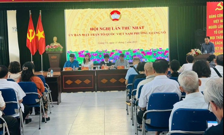 HỘI NGHỊ LẦN THỨ NHẤT ỦY BAN MTTQ VIỆT NAM PHƯỜNG GIẢNG VÕ- Ảnh 1.