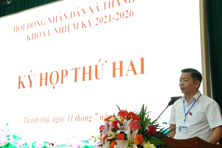 Kỳ họp thứ hai HĐND xã Thanh Oai khóa I thông qua 11 chỉ tiêu phát triển kinh tế xã hội 6 tháng cuối năm 2025- Ảnh 5.