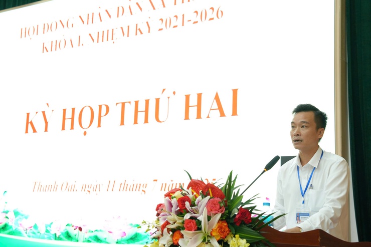 Kỳ họp thứ hai HĐND xã Thanh Oai khóa I thông qua 11 chỉ tiêu phát triển kinh tế xã hội 6 tháng cuối năm 2025- Ảnh 6.