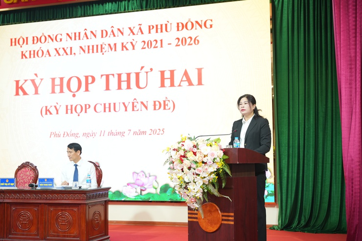 HĐND xã Phù Đổng thông qua 8 nghị quyết tại kỳ họp- Ảnh 5.