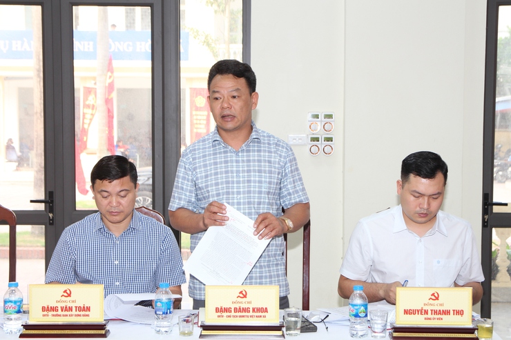 Ban Chấp hành Đảng bộ xã Hòa Xá thảo luận, góp ý Dự thảo Báo cáo chính trị trình Đại hội Đảng bộ xã nhiệm kỳ 2025–2030- Ảnh 4.