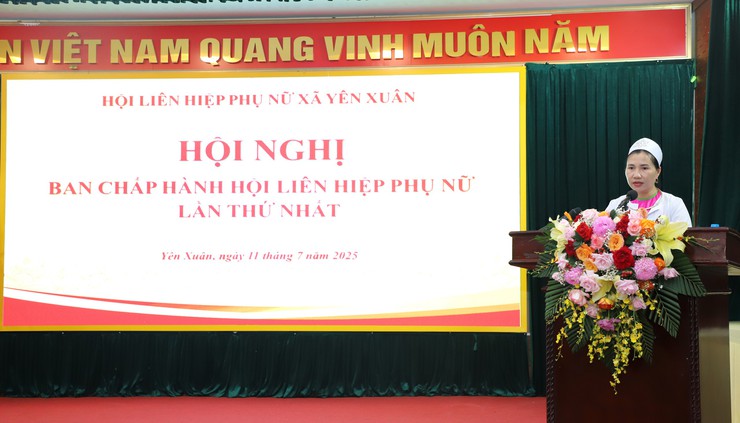 Hội Liên hiệp Phụ nữ xã Yên Xuân tổ chức hội nghị Ban Chấp hành lần thứ nhất- Ảnh 1.