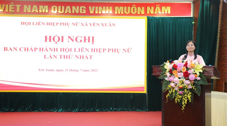 Hội Liên hiệp Phụ nữ xã Yên Xuân tổ chức hội nghị Ban Chấp hành lần thứ nhất- Ảnh 4.