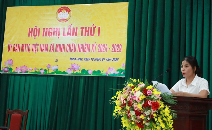 Ủy ban MTTQ Việt Nam xã Minh Châu tổ chức Hội nghị lần thứ Nhất- Ảnh 4.