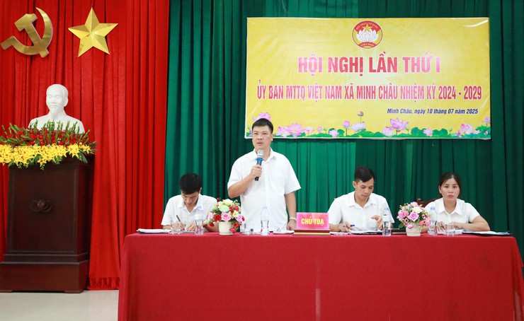 Ủy ban MTTQ Việt Nam xã Minh Châu tổ chức Hội nghị lần thứ Nhất- Ảnh 1.