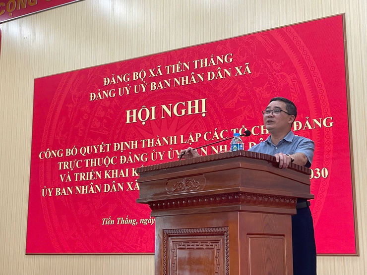 Đảng uỷ UBND xã Tiến Thắng tổ chức hội nghị công bố quyết định thành lập các chi bộ trực thuộc và triển khai kế hoạch tổ chức Đại hội Đảng bộ UBND xã lần thứ I, nhiệm kỳ 2025 –2030- Ảnh 3.