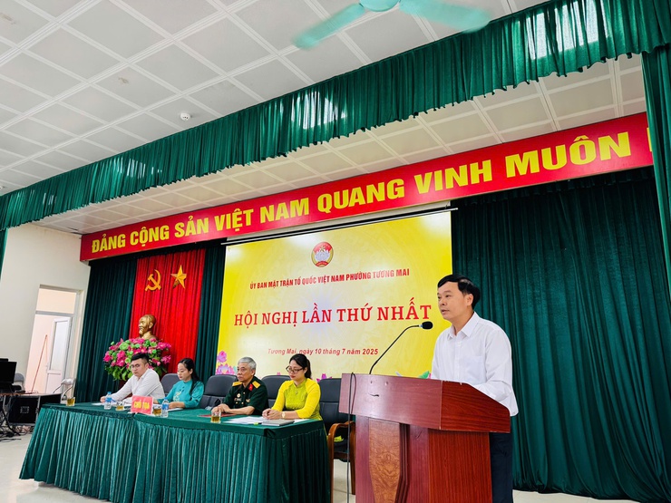 Hội nghị lần thứ nhất Uỷ ban MTTQ Việt Nam phường Tường Mai- Ảnh 1.