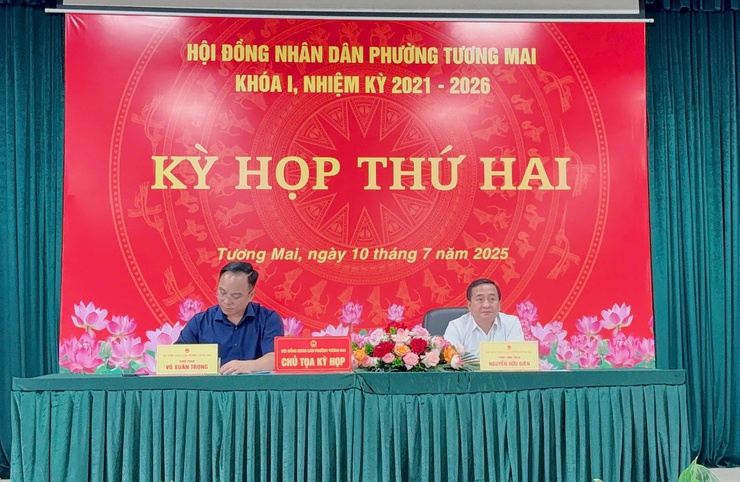 Kỳ họp thứ hai HĐND phường Tương Mai, khoá I, Nhiệm kỳ 2021-2026- Ảnh 14.