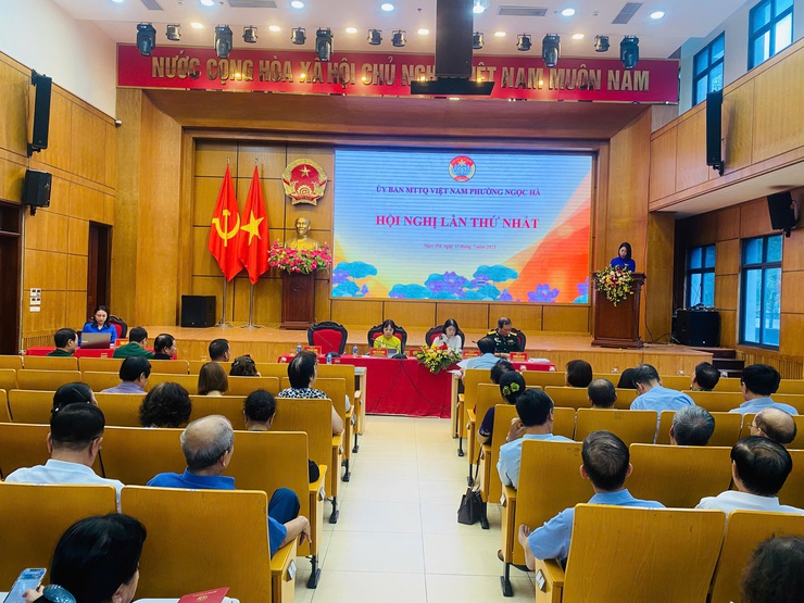 Hội nghị lần thứ Nhất Ủy ban MTTQ Việt Nam phường Ngọc Hà, nhiệm kỳ 2024 - 2029- Ảnh 1.