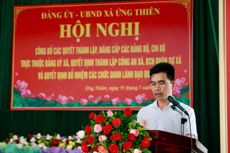 Hội nghị công bố các Quyết định tại xã Ứng Thiên- Ảnh 6.