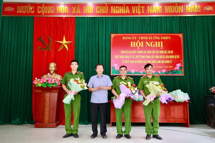 Hội nghị công bố các Quyết định tại xã Ứng Thiên- Ảnh 2.