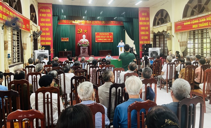 Bí thư Đảng uỷ xã Tam Hưng - Bùi Văn Sáng dự sinh hoạt Chi bộ tại thôn Song Khê- Ảnh 2.