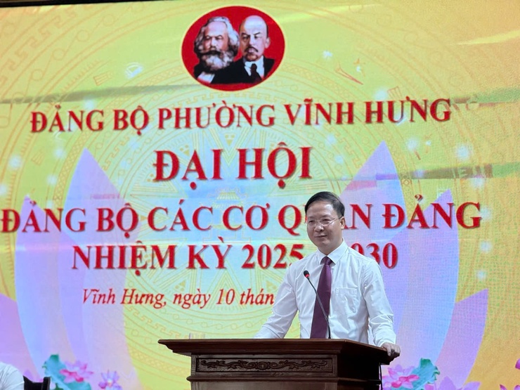CÁC CƠ SỞ ĐẢNG TRỰC THUỘC ĐẢNG BỘ PHƯỜNG VĨNH HƯNG TỔ CHỨC THÀNH CÔNG ĐẠI HỘI- Ảnh 1.