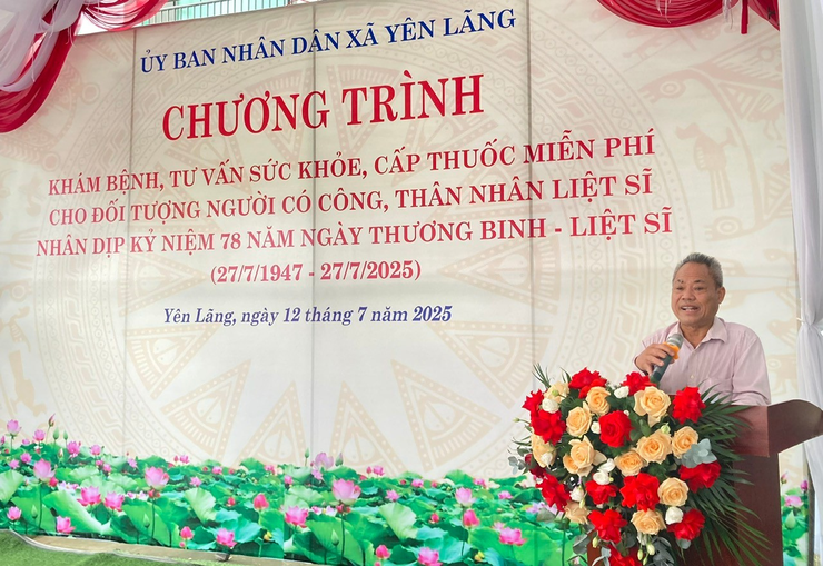 XÃ YÊN LÃNG TỔ CHỨC KHÁM BỆNH, TƯ VẤN SỨC KHỎE, CẤP THUỐC MIỄN PHÍ CHO CÁC ĐỐI TƯỢNG CHÍNH SÁCH NHÂN DỊP KỶ NIỆM 78 NĂM NGÀY THƯƠNG BINH - LIỆT SĨ (27/7/1947 – 27/7/2025).- Ảnh 4.