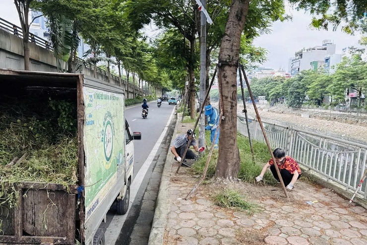 PHƯỜNG LÁNG RA QUÂN TĂNG CƯỜNG TRẬT TỰ ĐÔ THỊ, VỆ SINH MÔI TRƯỜNG- Ảnh 1.