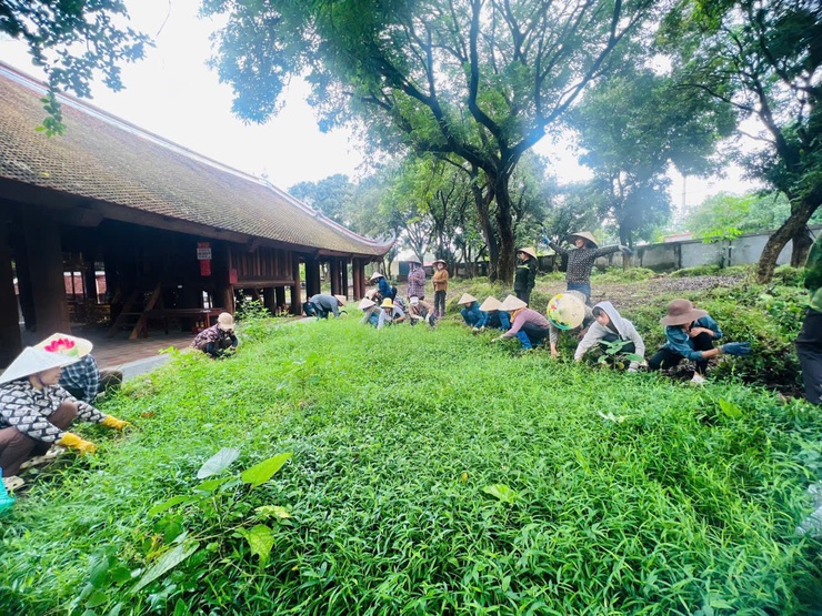 Phụ nữ xã Bất Bạt hưởng ứng phong trào xây dựng và giữu gìn thôn, xóm, ngõ Sáng - Xanh - Sạch - Đẹp và An toàn.- Ảnh 5.