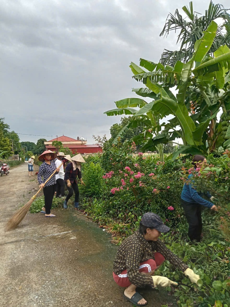 Phụ nữ xã Bất Bạt hưởng ứng phong trào xây dựng và giữu gìn thôn, xóm, ngõ Sáng - Xanh - Sạch - Đẹp và An toàn.- Ảnh 7.