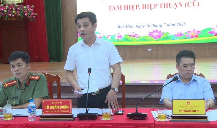 Lãnh đạo UBND xã Hát Môn làm việc với các thôn thuộc xã Liên Hiệp, Tam Hiệp, Hiệp Thuận  (cũ) về tác quản lý đất đai và các thiết chế văn hoá- Ảnh 2.