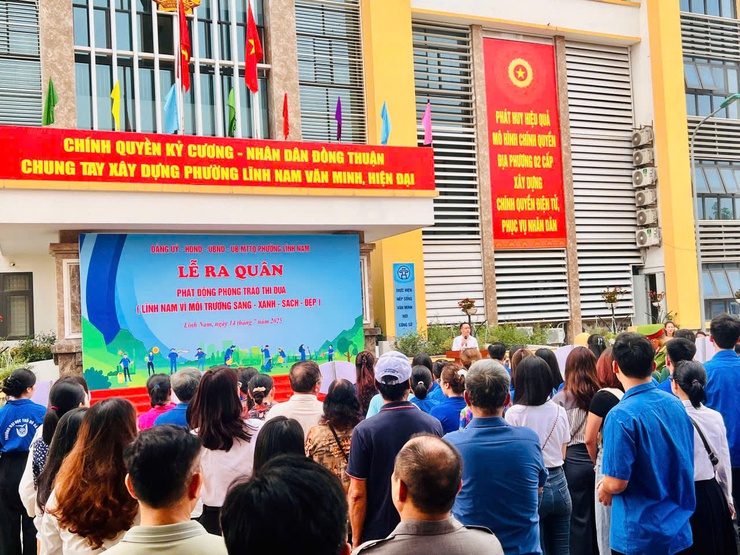 Lĩnh Nam phát động thi đua vì môi trường sáng - xanh - sạch - đẹp- Ảnh 16.